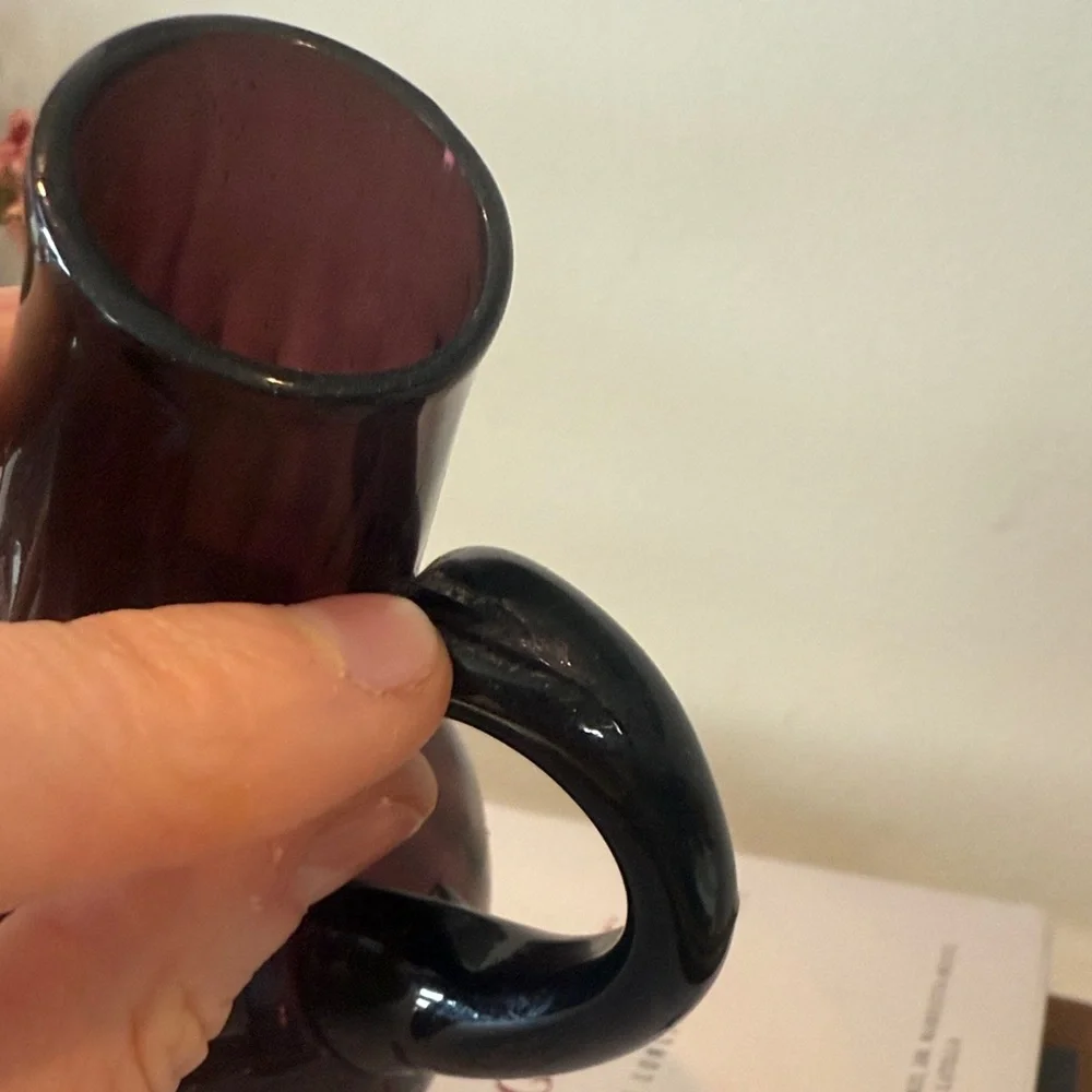 Vintage Amethyst-Purple Glass Vase | Jug | Pitcher | Decanter